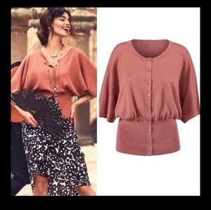 Cabi pink Dolman Sleeve Cardigan, Size Medium.  Item is new without tags.